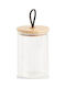 Zeller General Use Glass Transparent Vase with Lid 1300ml 1 Piece
