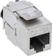 Inline Inline Keystone Rj45 Υποδοχή Slim Snap-in Cat.6a Eingebautes Kabelbinder