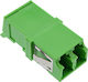 Inline Fiber Optic Coupler Duplex Lc Lc Singlemode Green Shutter Ceramic Sleeve