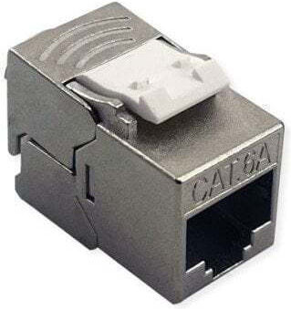 Roline Keystone Jack Cat.6a Class Ea Rj-45 Stp Χωρίς Εργαλεία Slim Short Ασημί