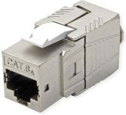 Roline Cat.6a Class Ea Keystone Rj-45 Shielded Toolless Ghmt Silver Roline Cat.6a Class Ea Keystone Rj-45 Shielded Toolless Ghmt Silver