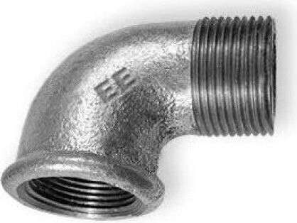 Odlewnia Zawiercie Ъглова Резба 90° 1 X 3/4" Галванизирана