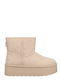 Stiefeletten Damen mit Pelz Beige