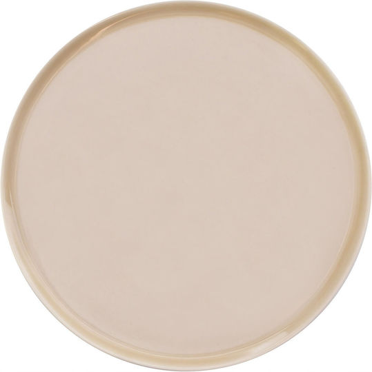 Plate Shallow Beige with Diameter 20cm