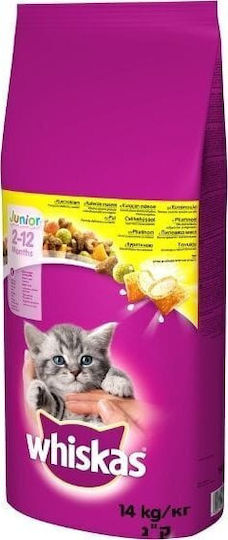 Whiskas Суха Котешка Храна с Пилешко 14кг