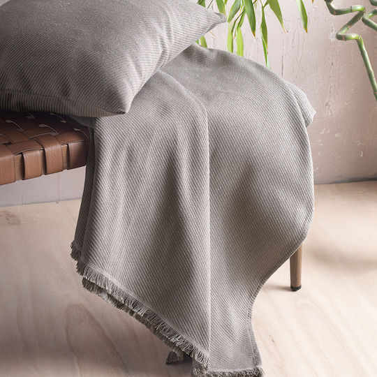 Rythmos Reve Sesselüberwurf Jacquard 180x160cm Braun-Grau