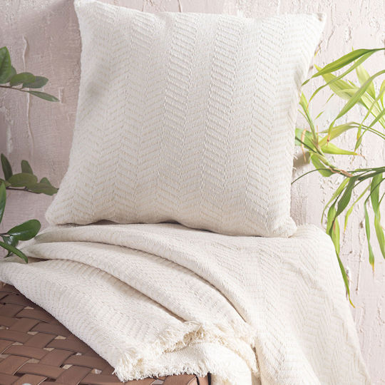 Rythmos Yard Ριχτάρι Τριθέσιου Καναπέ Δύο 'Οψεων Chenille 180x280εκ. Εκρού