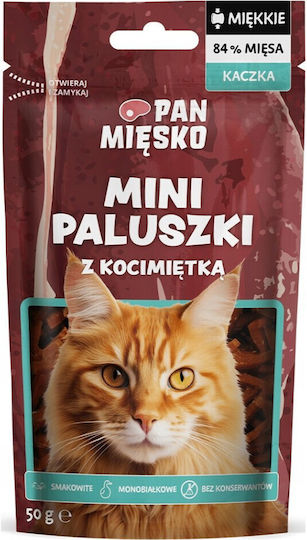 Λιχουδιά Γάτες Mini Paluszki Kaczka Catnip Ενήλικες 50g