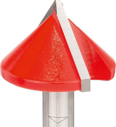 Bosch Expert V-groove Cutter Wood 31.8mm 90° 8mm Shank Double-edged