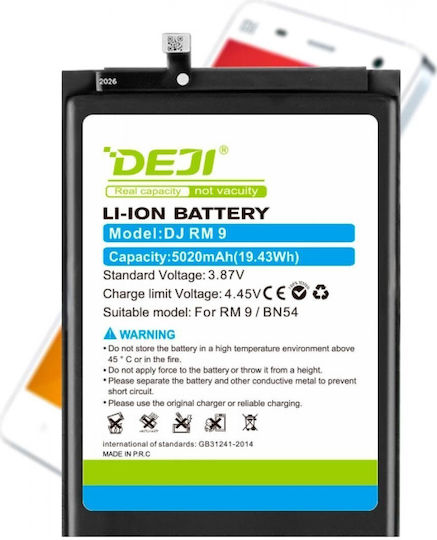 Deji Kompatibler Ersatzakku 5020mAh für Xiaomi Redmi 9