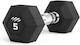 Tiguar Dumbbell Βαράκι Εξάγωνο 1 x 5kg