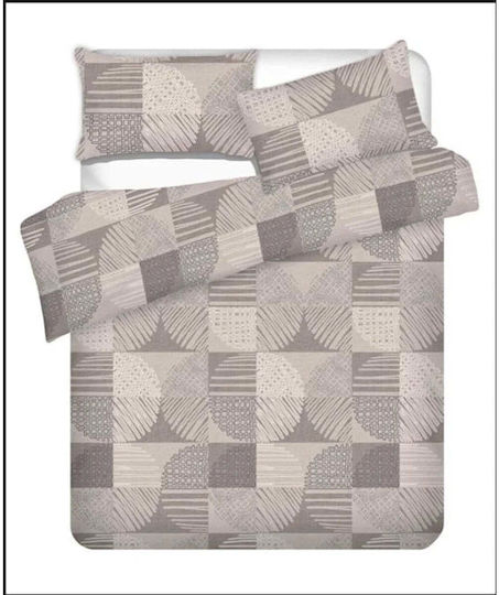 Domoletti Cotton Market Bettbezug Set Baumwoll 160x200cm Einzel mit Kissenbezug Mehrfarbig