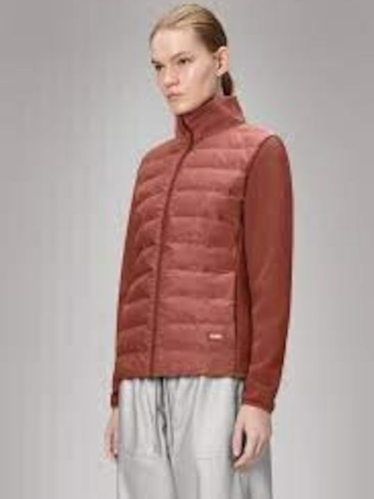 Women's Puffer Jacket Waterproof for Winter Burgundy