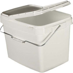 Square Bucket Lid 38x30x45cm 34l White
