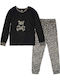 Ustyle Winter Women's Pyjama Set Black