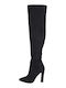 Suede High Heel Women's Boots Black