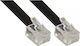 Inline RJ12 Male to Male Cable 6P6C 2m 18842