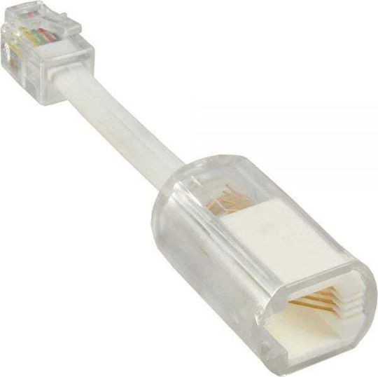 Inline Adapter Twist-stop RJ10 Transparent + Cable 18890