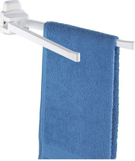 Wenko Ράγα Μπάνιου Διπλή Επιτοίχια με Βίδες ​43x8cm Λευκή