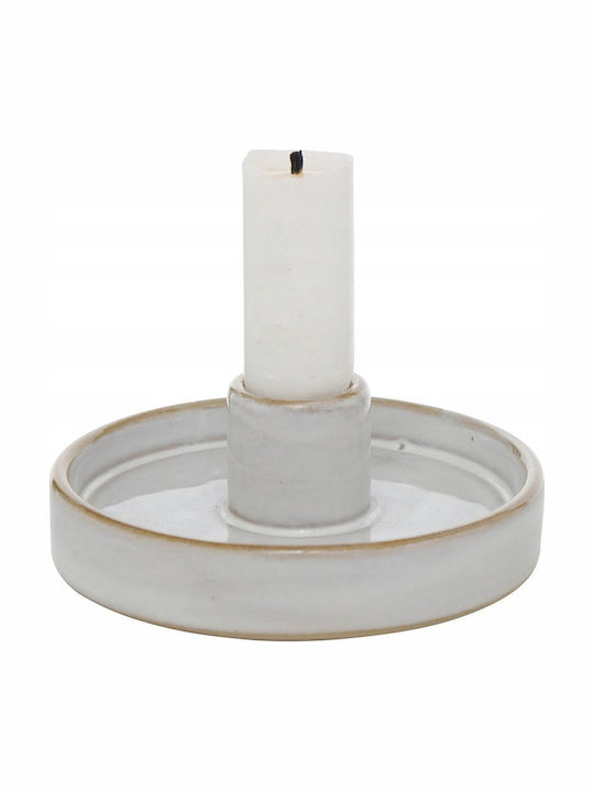 Boltze Candle Holder Porcelain in Silver Color 1pcs