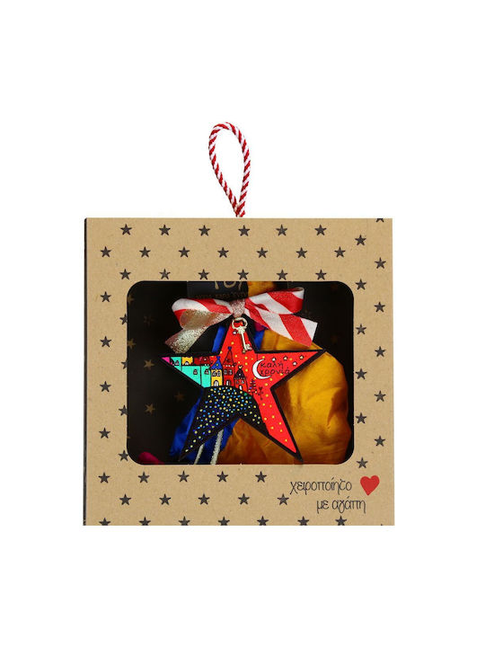 Synchronia Hanging Lucky Charm Star Black 18x18...
