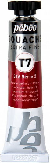 Pebeo Tempera Paints Dark Cadmium Red in Tube 20ml 1pcs