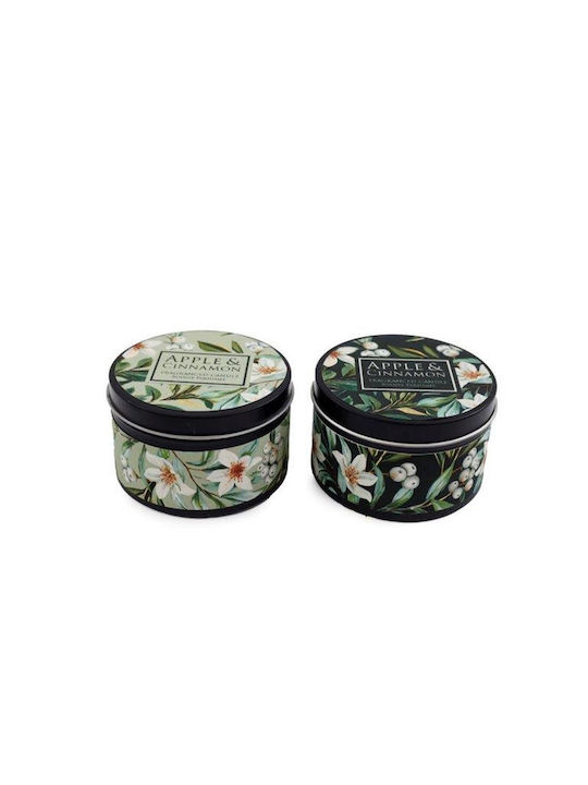 Atmosphera Decorative Candle in Metal Box Green 8x5cm