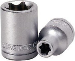 Teng Tools Nuss Pneumatisch Torx mit Vierkant-Antrieb 1/2" Größe E18 1Stück