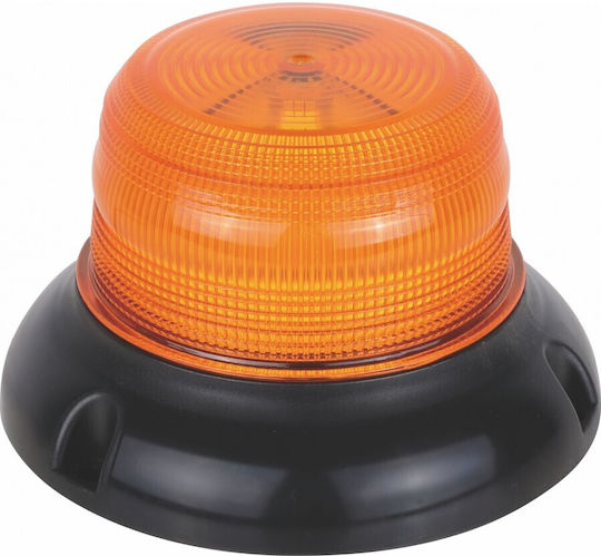 LED Beacon Orange 3 Functions Suction Cup Magnet Ø130mm 12v24v