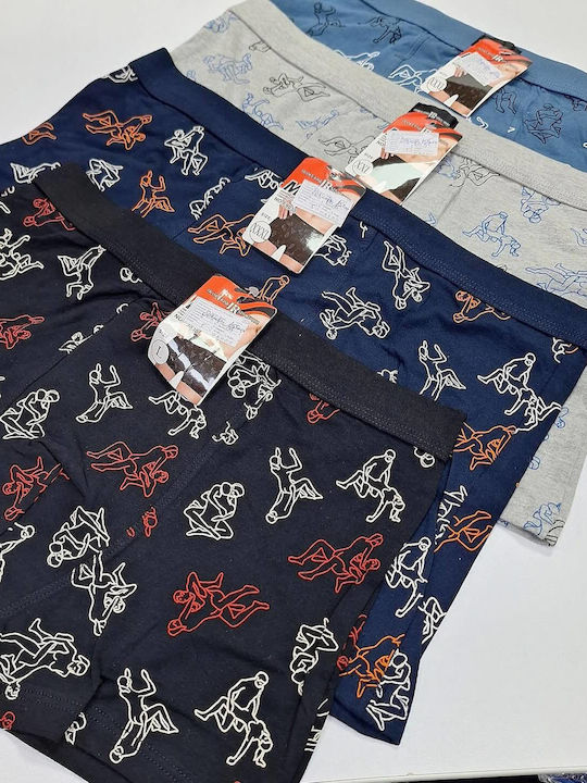 France Jonr Ανδρικά Μποξεράκια Multicolour 4Pack