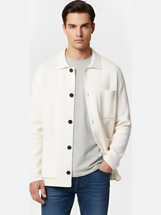 Gabba Herren Strickjacke mit Knöpfen Off White