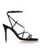 Stoff Sandalen Schwarz
