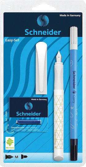 Schneider Σετ Πένα Γραφής Medium 0.8mm Μπλε με Μπλε Μελάνι