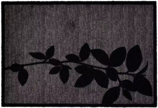 Sdim Fußmatte Teppich mit rutschfester Unterlage Ambiance 980 Leaves Gray 50x75cm Dicke 8mm