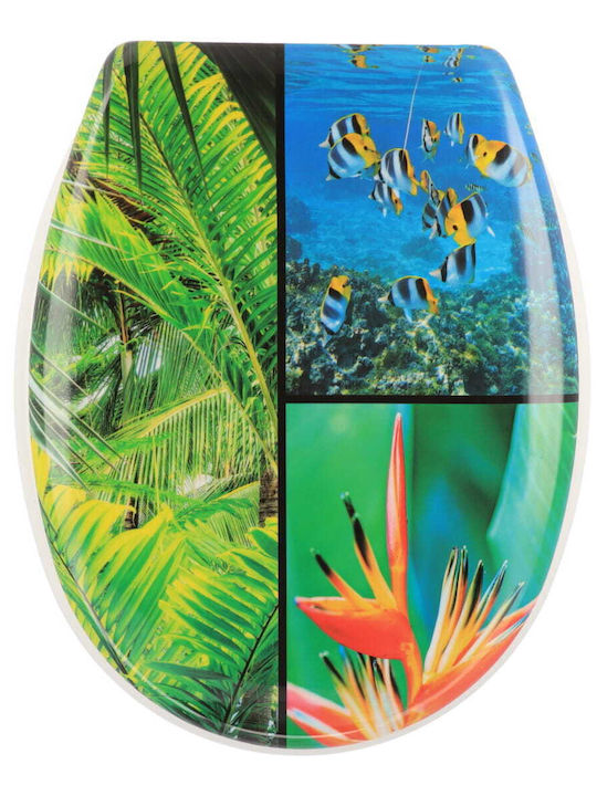 Eurocasa Καπάκι Λεκάνης Πλαστικό 43x36cm Πολύχρωμο