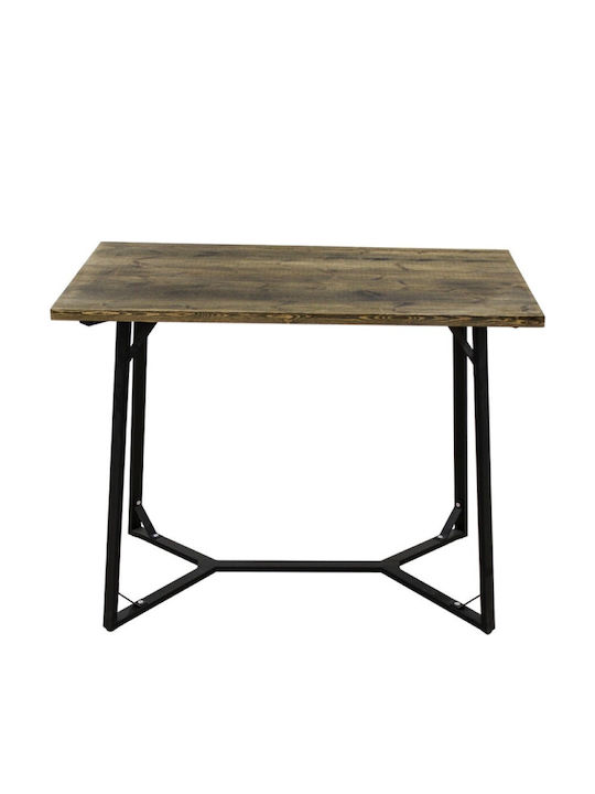 Tisch Bar für Außenbereich Zusammenklappbar Bistro Black 120x65x108cm