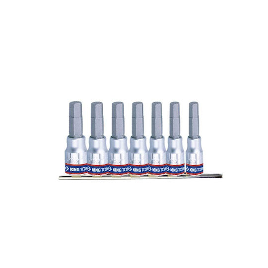 King Tony Σετ Καρυδάκια Εξάγωνα Allen Hex 1/4" H3-h10 7τμχ 2127pr