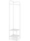 Costway Freistehender Kleiderständer Metallisch Weiß 42.5x42.5x193.5cm
