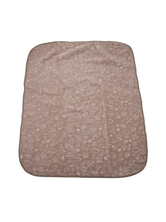 Kamtex Baby Decke Samt Braun 100x120cm