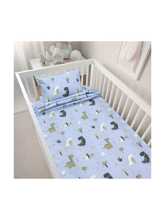 Lino Home Baby Sheets Set Crib Cotton Beige 120x180cm