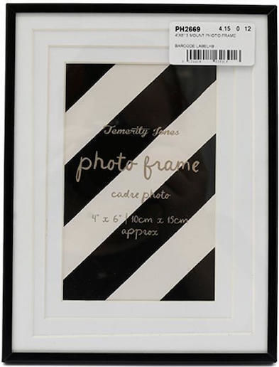 Atmosphera Wooden Photo Frame with Black Frame