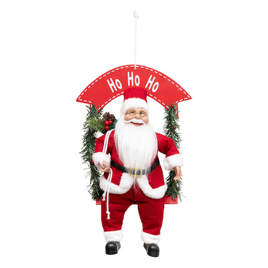 Dekorativer Weihnachtsmann Rot aus Kunststoff 40x28.5x10cm