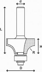 Abraboro Radius Cutter Bit 28 6/15 9/r 7.9 Abraboro TCT Abraboro Radius Cutter Bit 28 6/15 9/r 7.9 Abraboro TCT