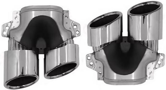 Exhaust Mufflers Mercedes Benz A-Class W177 CLA C118 GLA H247 GLB X247 Chrome 2 Double Mercedes Benz Carner