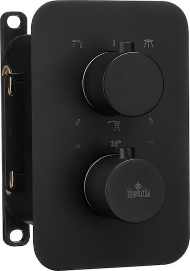 Components Box Bxy_x44t Thermostatic Black Round Deante