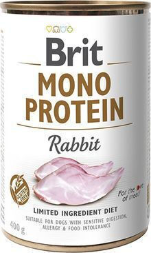 Brit Mono Protein Nassfutter Hunde in Dose mit Kaninchen 400gr