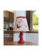Oxygen Chicken Rooster Table Lamp for Bedside E27 with Red Shade and Base
