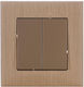 Lucas Recessed Wall Switch Two-Way Gold