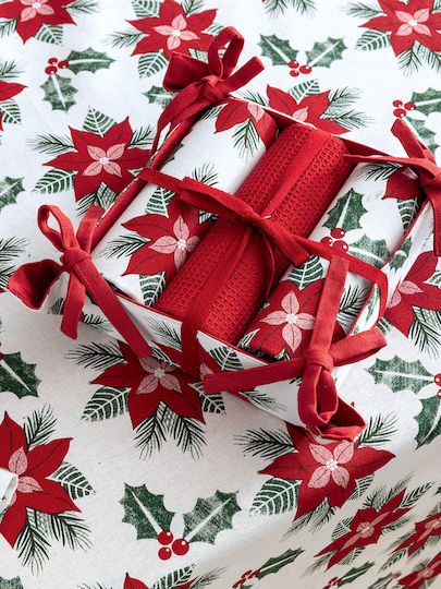 Palamaiki Set Christmas Towels Fabric White L70xW40cm. 3pcs