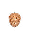 Hängender Weihnachtsbaumschmuck Pinienkern Orange 12x14cm